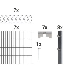 Doppelstabmatten-Set ALBERTS Eleganz 200 x 100 cm, 14 m anthrazit-thumb-0 Doppelstabmatten-Set ALBERTS Eleganz 200 x 100 cm, 14 m anthrazit-thumb-0