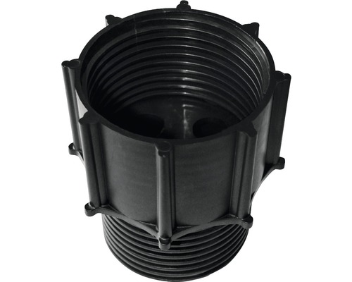 Höhenausgleich für SH um 125 mm Pack = 10 St Schwarzes Kunststoffrohrverbinderstück mit Gewinde
