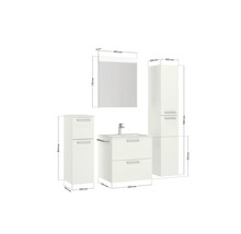 Badmöbel-Set Nobilia Programm 2 184 140x169,1x48,7 cm Mineralgusswaschtisch weiß matt mit LED-Beleuchtung-thumb-4 Badmöbel-Set Nobilia Programm 2 184 140x169,1x48,7 cm Mineralgusswaschtisch weiß matt mit LED-Beleuchtung-thumb-4