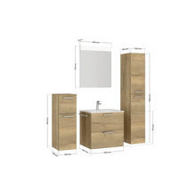 Badmöbel-Set Nobilia Programm 2 190 140x169,1x48,7 cm Mineralgusswaschtisch eiche natur mit LED-Beleuchtung-thumb-4 Badmöbel-Set Nobilia Programm 2 190 140x169,1x48,7 cm Mineralgusswaschtisch eiche natur mit LED-Beleuchtung-thumb-4