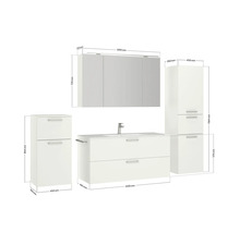 Badmöbel-Set Nobilia Programm 2 313 230x169,1x48,7 cm Mineralgusswaschtisch weiß matt mit LED-Beleuchtung-thumb-7 Badmöbel-Set Nobilia Programm 2 313 230x169,1x48,7 cm Mineralgusswaschtisch weiß matt mit LED-Beleuchtung-thumb-7