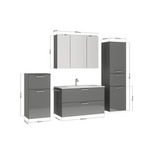 Badmöbel-Set Nobilia Programm 2 277 210x169,1x48,7 cm Mineralgusswaschtisch grau hochglanz mit LED-Beleuchtung-thumb-7 Badmöbel-Set Nobilia Programm 2 277 210x169,1x48,7 cm Mineralgusswaschtisch grau hochglanz mit LED-Beleuchtung-thumb-7