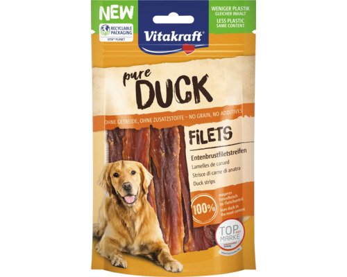 Vitakraft Pure Duck Fillets für Hunde, getreidefrei und ohne Zusätze