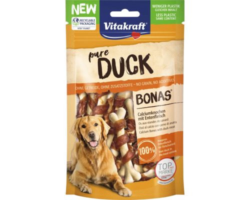 Vitakraft Bonas Calciumknochen mit Entenfleisch für Hunde in der Verpackung
