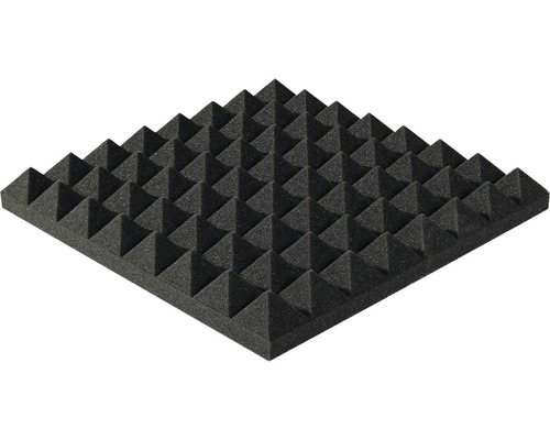 Akustikschaumstoff Akupur Pyramidenschaumstoff Platte 40x40x7 cm Schallabsorber aus Schaumstoff mit Pyramidenmuster