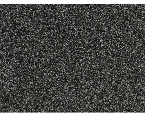 Teppichboden Shaggy E-Force dunkelgrau FB096 400 cm breit (Meterware) Nahaufnahme von grauem Teppichboden
