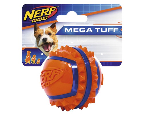 Hundespielzeug Nerf Dog Spike Ball Ø 6,3 cm blau/orange