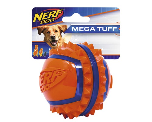 Hundespielzeug Nerf Dog Spike Ball Ø 9 cm blau/orange