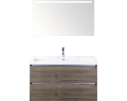 Badmöbel-Set Sanox Vogue Keramik 169x101x41 cm Keramikwaschbecken beton tabacco LED-Beleuchtung Badmöbel-Set Sanox Vogue Keramik 169x101x41 cm Keramikwaschbecken beton tabacco LED-Beleuchtung
