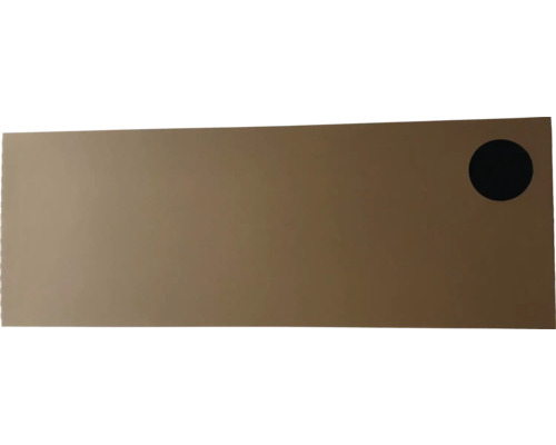 Holzplatte mit Aufkleber