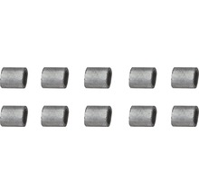 Zehn Drahtseilklemmen aus Metall