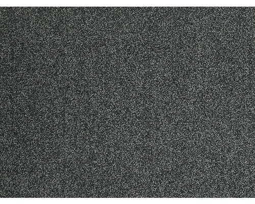 Teppichboden Shaggy Evolve schwarz FB99 400 cm breit (Meterware) Nahaufnahme eines grauen Teppichs.