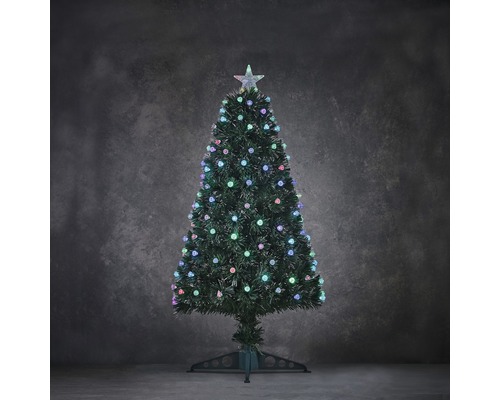 Christbaum Kunststoff Höhe: 90 cm inkl. LED multicolor grün