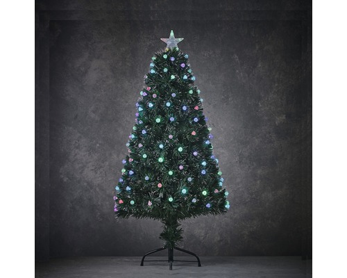 Christbaum Kunststoff Höhe: 120 cm inkl. LED multicolor grün