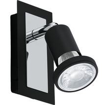 Schwarze Wandleuchte mit verstellbarem Spot