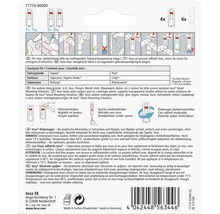 Tesa Klebenägel für Tapeten und Putz, wiederablösbar und wiederverwendbar, 4 Stück für bis zu 1 Kilogramm, 6 Stück für bis zu 2 Kilogramm