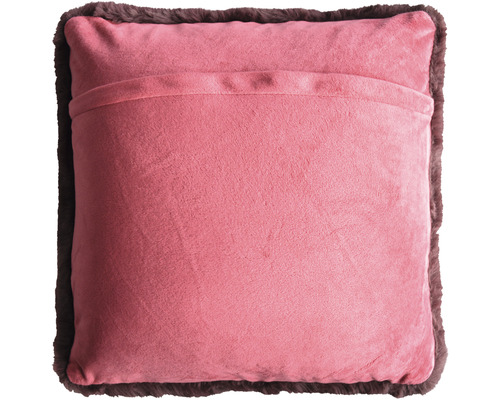 Quadratisches Zierkissen mit Fellrand
