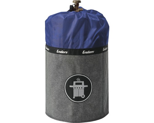 Enders Schutzhülle Gasflaschenhülle Abdeckhülle Style passend für 11 kg Gasflaschen Polyester blau wasserabweisend feuerfest UV-Schutz inkl. Silikonfüße Enders Gasflaschenabdeckung zum Schutz von Gasflaschen