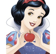 Schneewittchen Cartoonfigur mit Apfel