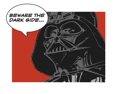 Poster SW Classic Comic Quote Vader 50x40 cm