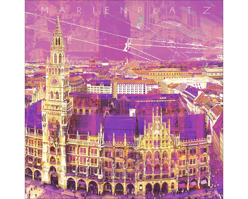 Glasbild München XVI 30x30 cm