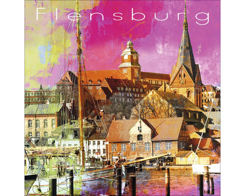 Glasbild Flensburg VII 20x20 cm