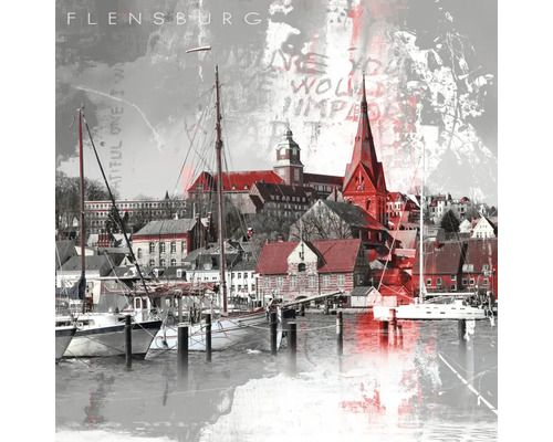 Glasbild Flensburg IX 20x20 cm