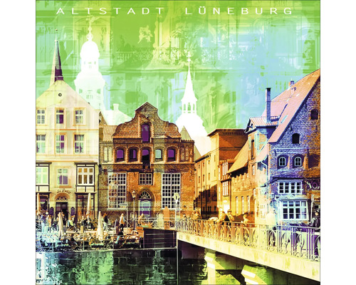 Glasbild Lüneburg I 20x20 cm