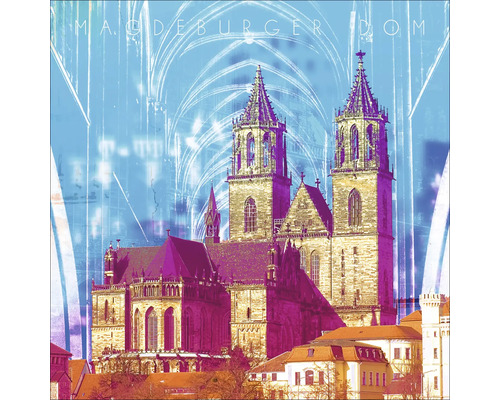 Glasbild Magdeburg VII 20x20 cm-0