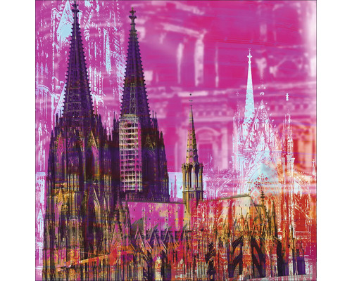 Glasbild Köln IX 20x20 cm