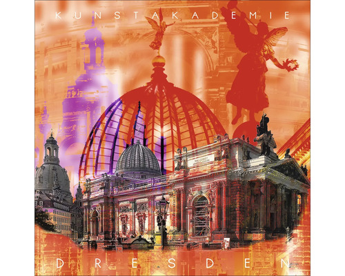 Glasbild Dresden VII 20x20 cm