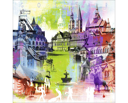 Glasbild Goslar II 50x50 cm