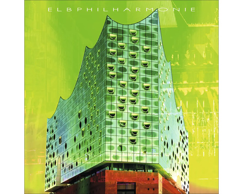 Glasbild Hamburg Elbphilharmonie II 30x30 cm