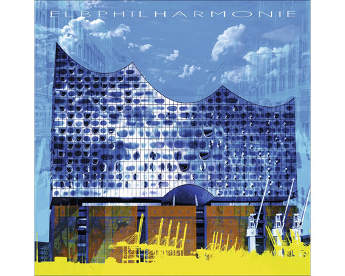Glasbild Hamburg Elbphilharmonie IV 30x30 cm