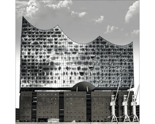 Glasbild Hamburg Elbphilharmonie V 30x30 cm