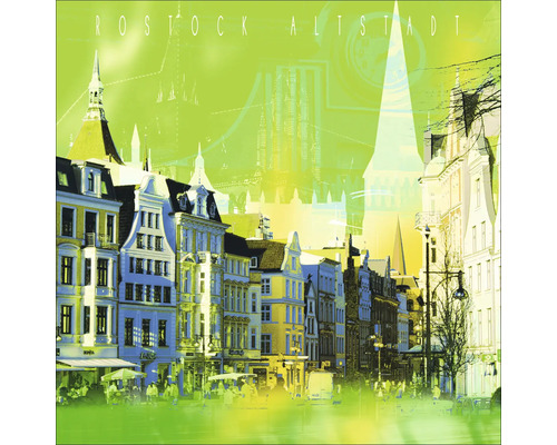 Glasbild Rostock VI 20x20 cm