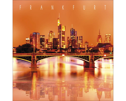 Glasbild Frankfurt II 20x20 cm