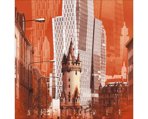 Glasbild Frankfurt X 20x20 cm