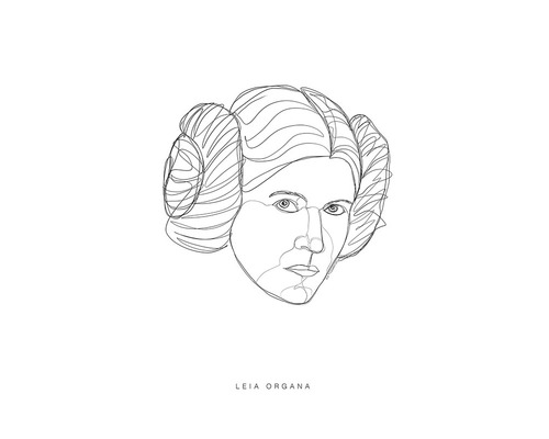 Poster SW Classic Force Faces Leia 30x40 cm