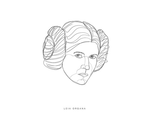 Poster SW Classic Force Faces Leia 40x50 cm