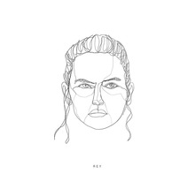 Poster SW Classic Force Faces Rey 30x40 cm