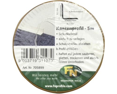 Kantenprofil selbstklebend, 5 Meter Rolle