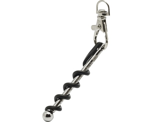 Schlüsselanhänger mit Karabinerverschluss, Stab und Kugel