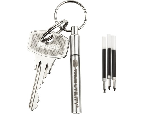 True Utility Kugelschreiber Schlüsselanhänger mit Schlüssel und drei Minen
