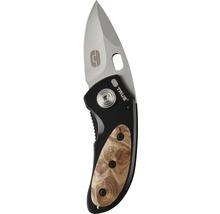 Klappmesser mit Metallklinge und Holzgriff