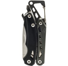 Multitool mit verschiedenen Werkzeugen, inklusive Messer und Karabinerhaken