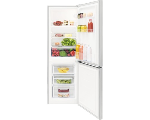 Geöffneter Kühlschrank gefüllt mit Lebensmitteln für eine optimale Lagerung