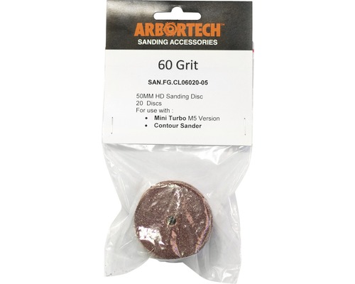 Arbortech Schleifscheiben, Körnung 60, 50 Millimeter Durchmesser, 20 Stück
