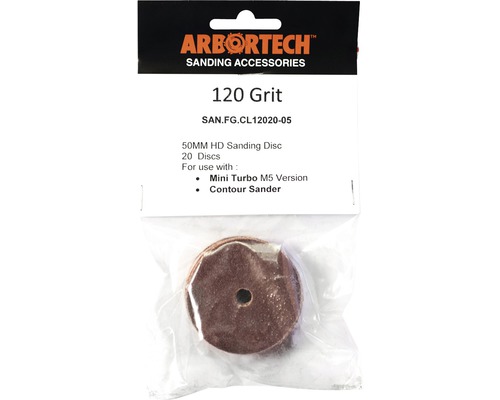 Arbortech Schleifscheiben, 120er Körnung, 50 Millimeter Durchmesser, 20 Stück