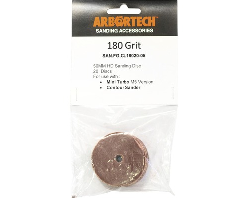 Arbortech Schleifscheiben 50 Millimeter, 180er Körnung, 20 Stück im Paket